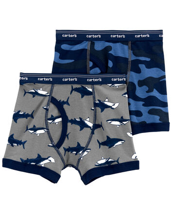 LOKTARC Boys Boxer Briefs Cotton Camo Tractor Dinosaur Underwear 5 Pack 2-12Y